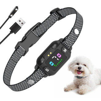 MINI LED Screen No Bark Collar Magnetic Charging Waterproof No Shock Safe Dog Puppy Bark Control Collar