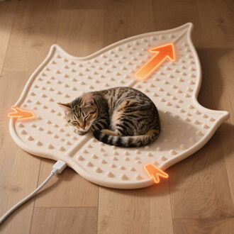 8.Pet Heating Pad Adjustable Temperature Dog Cat Heating Pad with Timer Waterproof Indoor Silicone Electric Pet Heat Mats